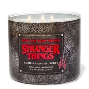 Bath and Body Works Stranger Things Eddie Munson’s Leather Jacket Candle NEW